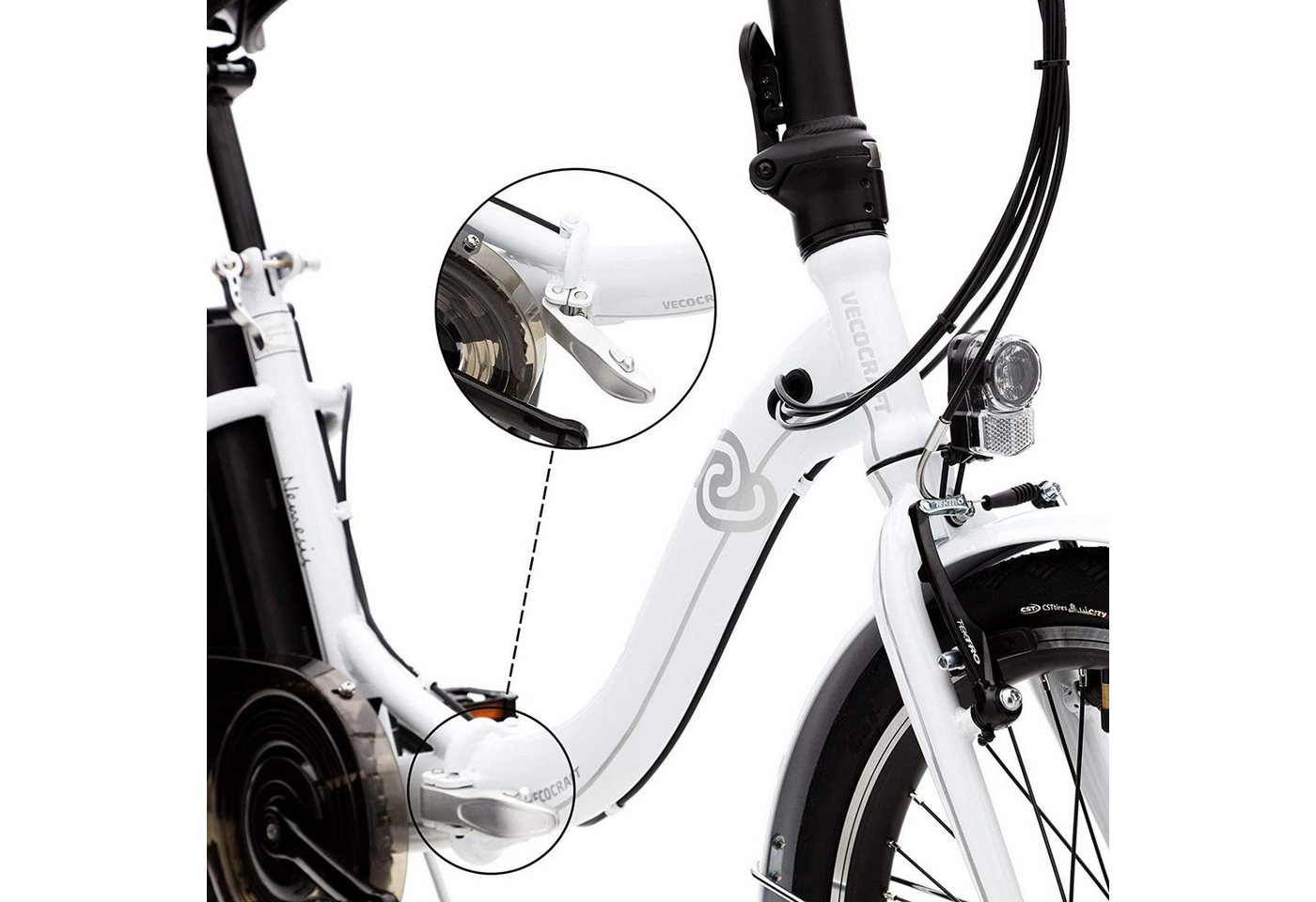 VECOCRAFT E-Bike Klapprad Nemesis 20 Zoll 13Ah(468WH) 70KM 1gang, Heckmotor, 468 Wh