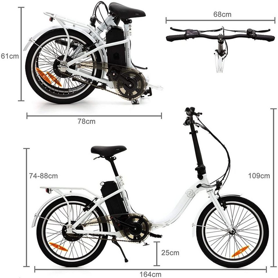 VECOCRAFT E-Bike Klapprad Nemesis 20 Zoll 13Ah(468WH) 70KM 1gang, Heckmotor, 468 Wh Bild 5