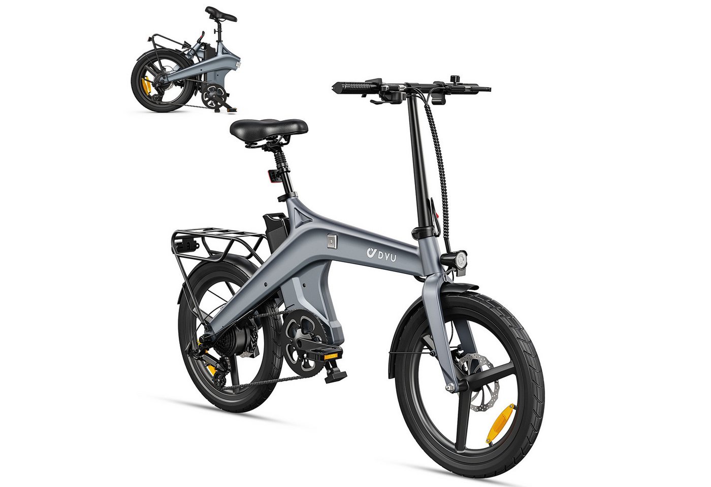 DYU E-Bike Klapprad DYU T1 E-Bike Klappbar 20 Zoll 250W 36V 10Ah Shimano 7-Gang, 7 Gang, Heckmotor, 360 Wh Bild 2