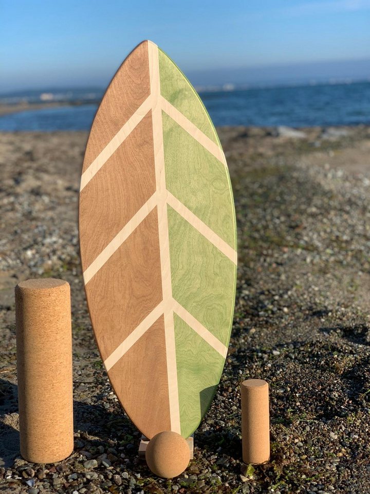 woodybalance Balanceboard woodybalance Board LEAF inkl. Ständer, Balance Board Bild 4