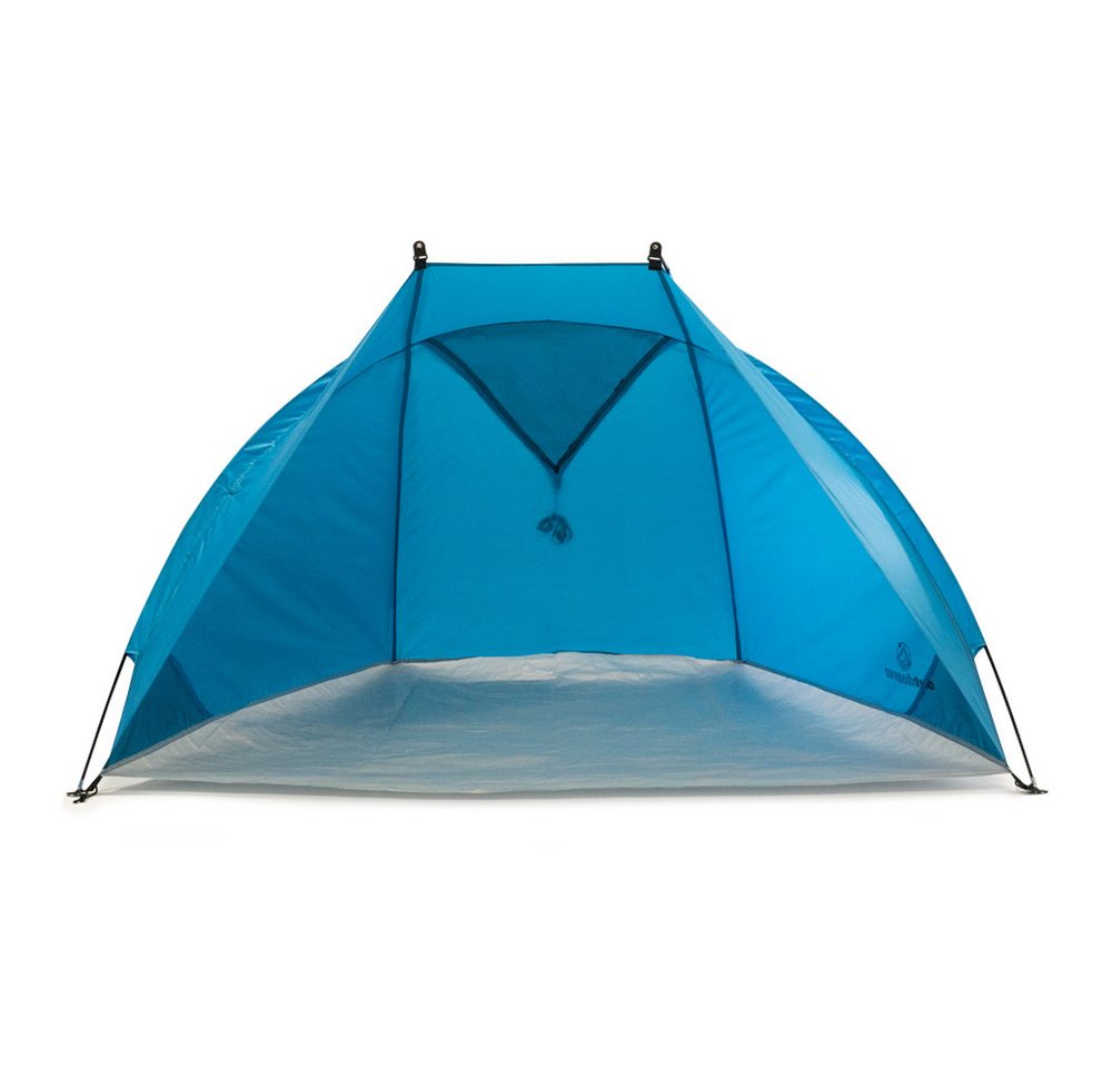 outdoorer Strandmuschel Helios Air blau - ultraleichtes Strandzelt für Reisen, Strand & Garten, Personen: 2, UV 80-Sonnenschutz, Windschutz, verschließbares Fenster, leicht Bild 3