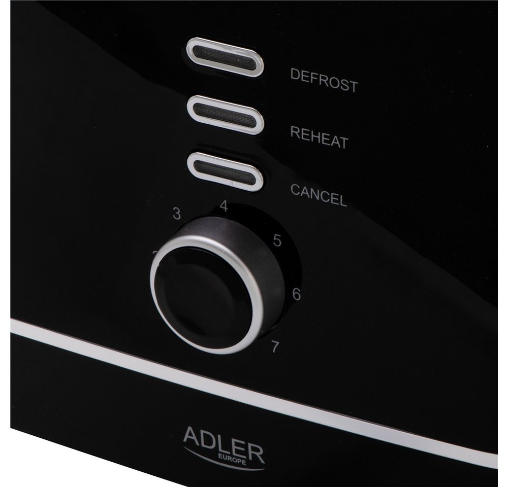 ADLER EUROPE Toaster AD 3224b, 2 kurze Schlitze, für 2 Scheiben, 850 W, 7 Bräunungsstufen, Auftau- und Aufwärmfunktion Bild 3