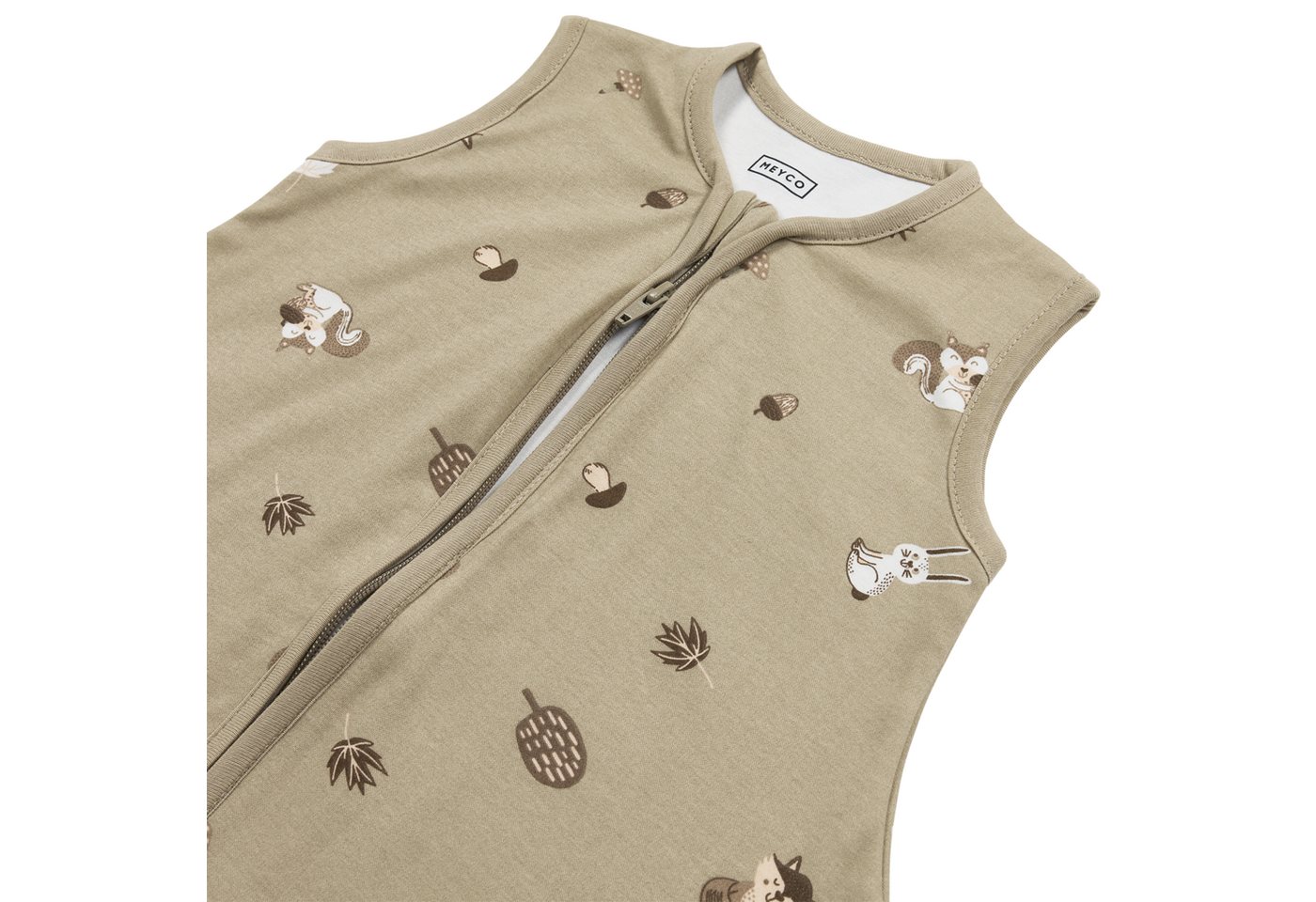 Meyco Baby Babyschlafsack Forest Animals Sand (1 tlg), 70cm Bild 2