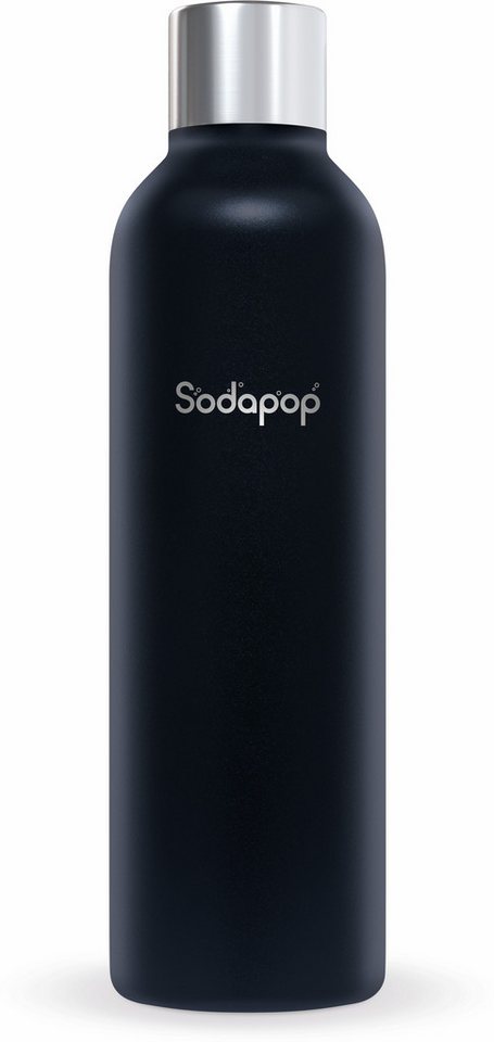 Sodapop Wassersprudler Logan mit Glas-, PET- & Edelstahlflasche - CO²-Zylinder enthalten, (Starterset, Komplettset inklusive 3 Flaschen sowie CO₂-Zylinder), 3 verschiedene Flaschenarten inklusive