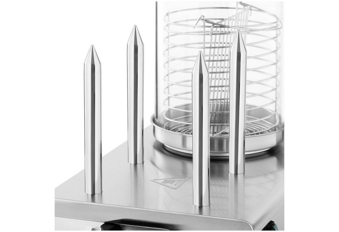 Royal Catering Hotdog-Maker Hot Dog Maschine 30 Würste Wärmer Bockwurstwärmer 4 Spieße Gastro, 550 W, verschiedene Produktvarianten Bild 4