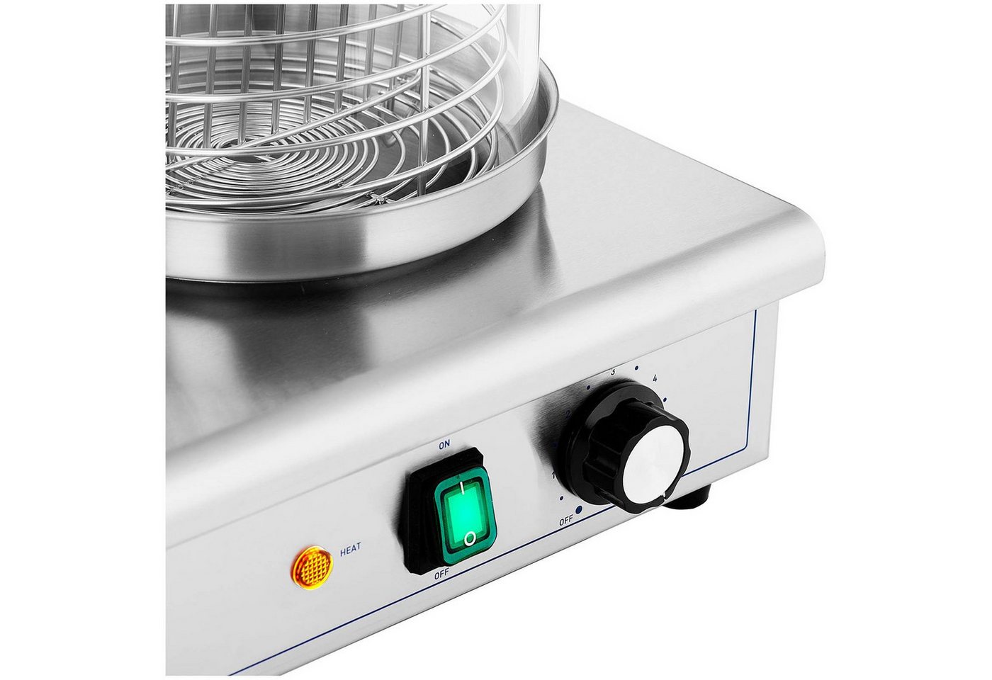 Royal Catering Hotdog-Maker Hot Dog Maschine 30 Würste Wärmer Bockwurstwärmer 4 Spieße Gastro, 550 W, verschiedene Produktvarianten Bild 5