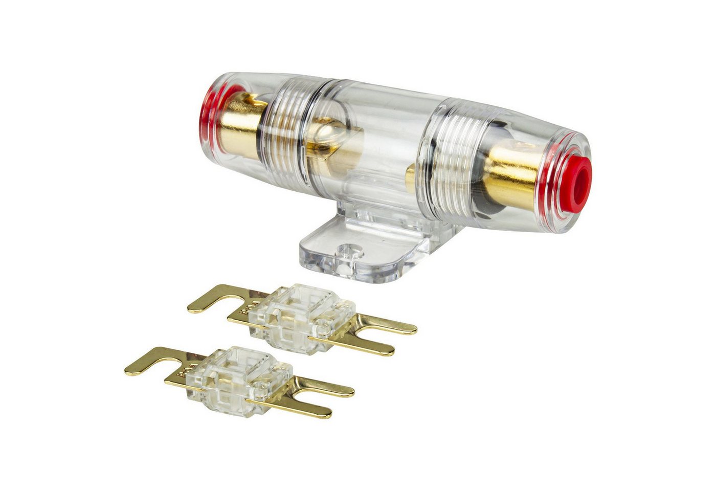tomzz Audio Kfz-Sicherungshalter Mini ANL Sicherungshalter transparent für Kabel bis 25qmm + 2 x 80A Si Bild 2
