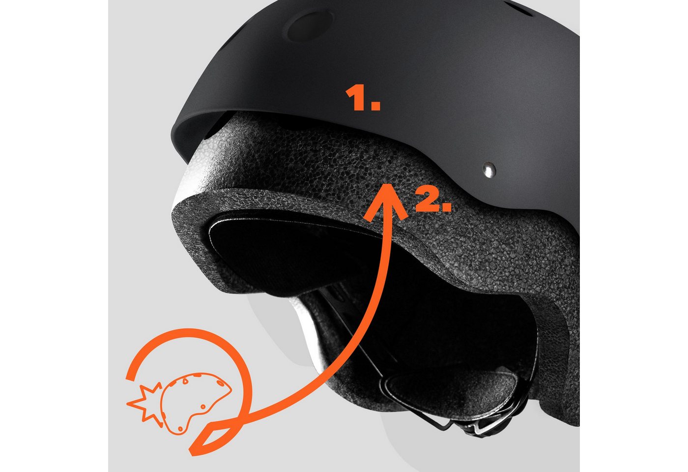 Movino Skatehelm Schutzhelm MOVINO ELEMENT Fahrrad Inliner Scooter Dial-Fit ABS EPS Bild 2