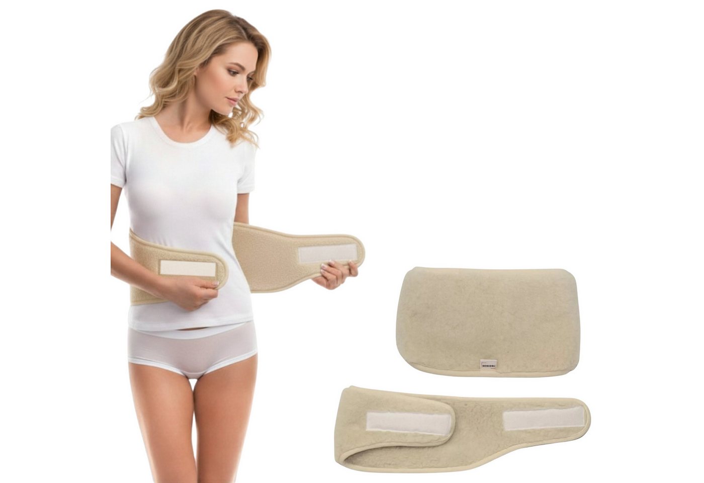 Seniori Nierengurt Nierenwärmer mit 60 % Wolle XS- 3XL Wärmegürtel für Rücken & Nieren, Nierengurt_S Bild 2