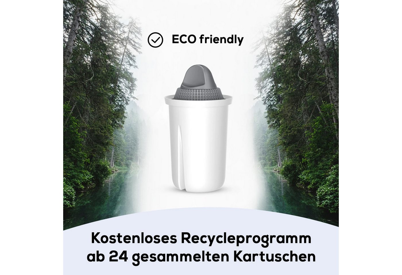 PerloPur Kalk- und Wasserfilter Filterkartuschen Classic Protect+ Pack 12 für extra Kalkschutz, Zubehör für Brita Classic u. PearlCo Classic Bild 2