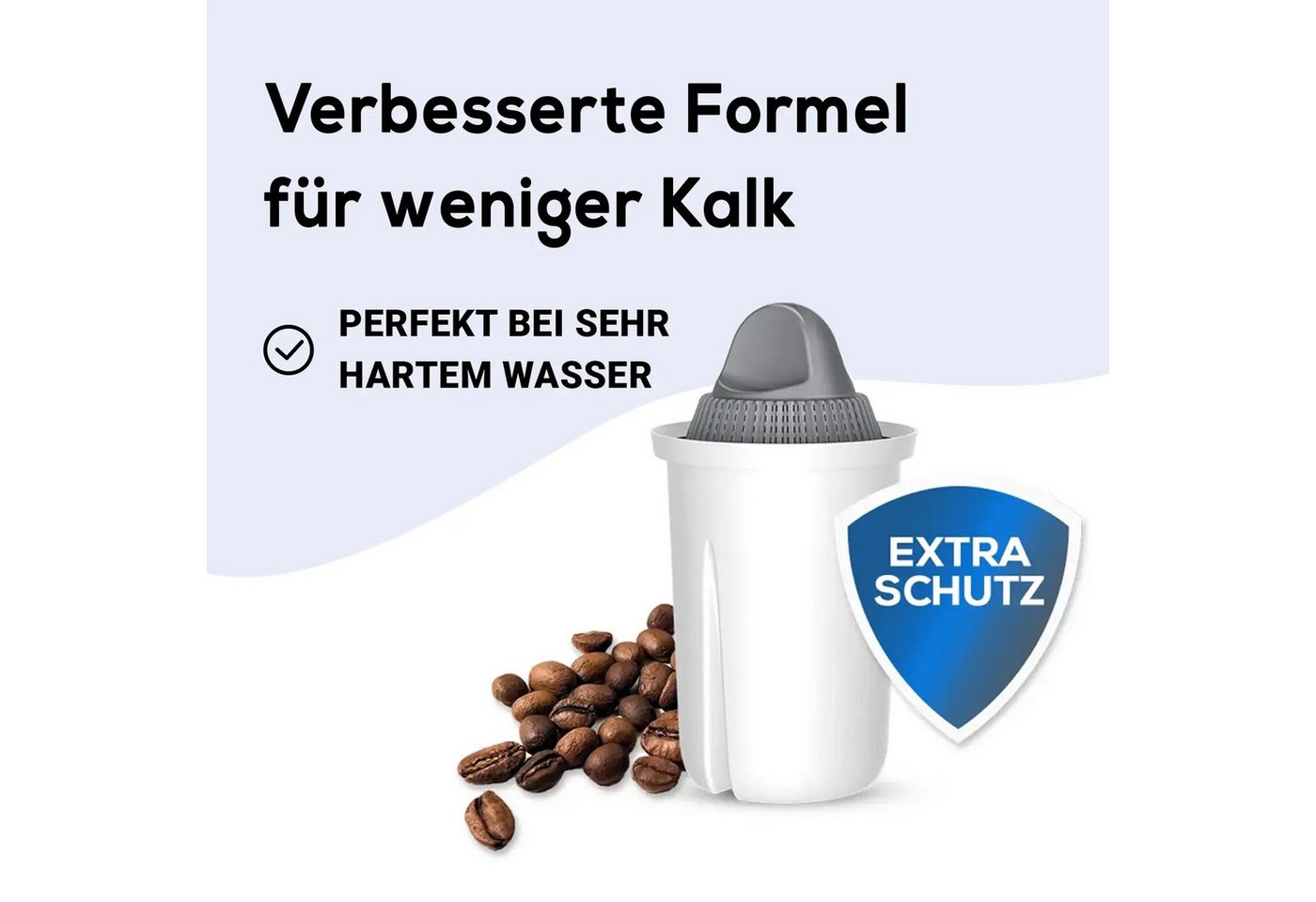 PerloPur Kalk- und Wasserfilter Filterkartuschen Classic Protect+ Pack 12 für extra Kalkschutz, Zubehör für Brita Classic u. PearlCo Classic Bild 4