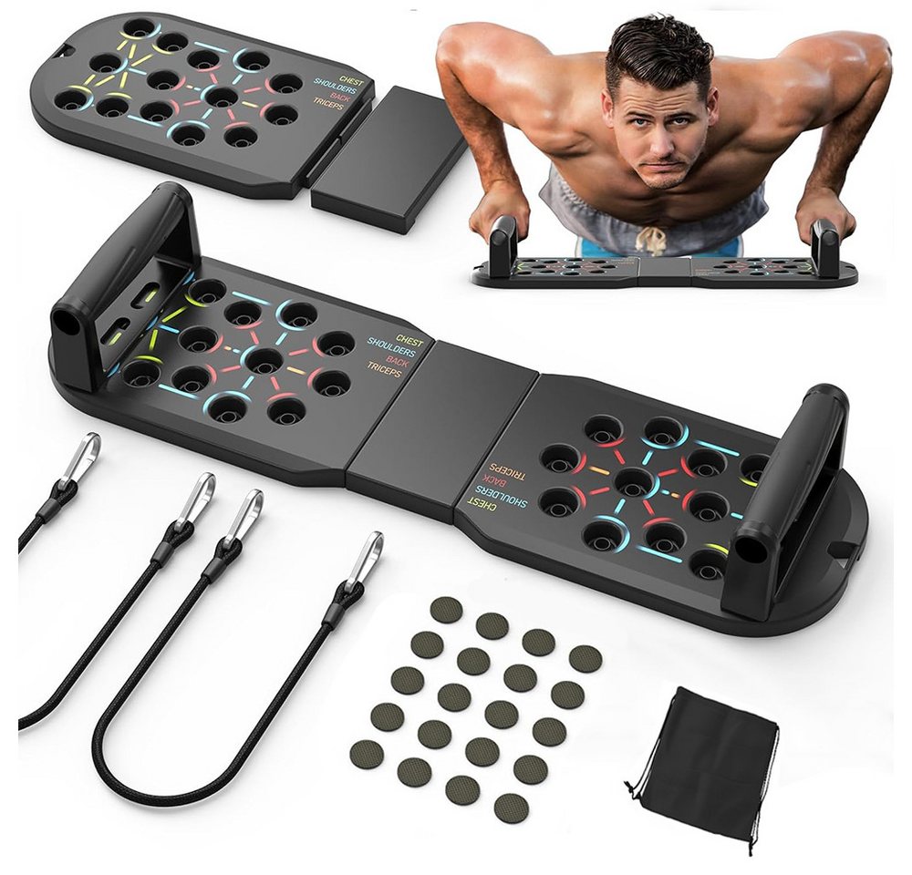 AFKSMILE Liegestützgriffe Liegestützbrett, Push Up Board, Faltbare Liegestützgriffe für Zuhause (5-St), Fitnessgeräte für Krafttraining Zuhause,Übungshilfe Push Up Bar Griffe Bild 2