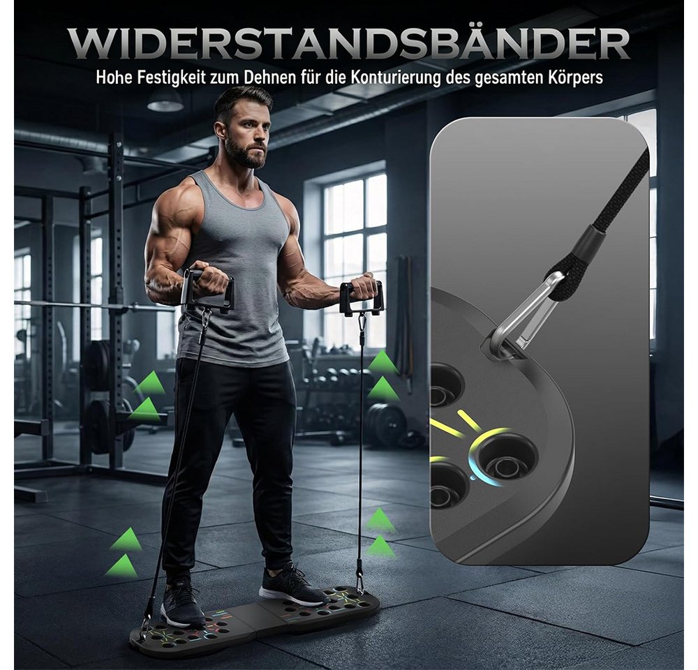 AFKSMILE Liegestützgriffe Liegestützbrett, Push Up Board, Faltbare Liegestützgriffe für Zuhause (5-St), Fitnessgeräte für Krafttraining Zuhause,Übungshilfe Push Up Bar Griffe Bild 5