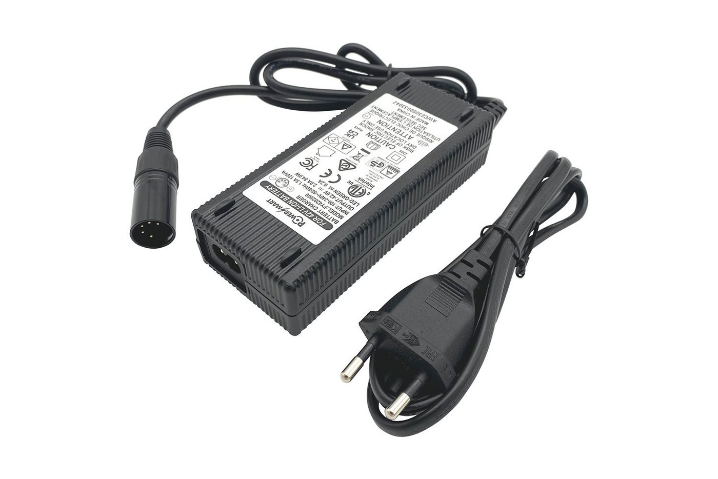 PowerSmart CFY081020E.504 Batterie-Ladegerät (42V 2A 5 pin XLR Ebike Ladegerät für TranzX BL07, BL09 / BL-09, BL03 / BL-03 für 36V eBike-Akkus) Bild 3