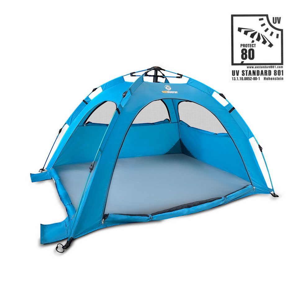outdoorer Strandmuschel Sun Snapper Alu Air - Wind- & Sonnenschutz für Garten, Meer & See, Personen: 3, Quick-up-Strandmuschel mit UV 80-Schutz, Windschutz & Alu-Gestänge Bild 4