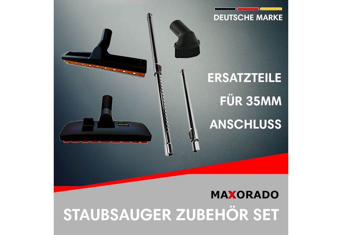Maxorado Kombibodendüse 35mm Staubsaugerrohr + Kombidüse für Staubsauger Ersatzteile Set Düse Bild 3