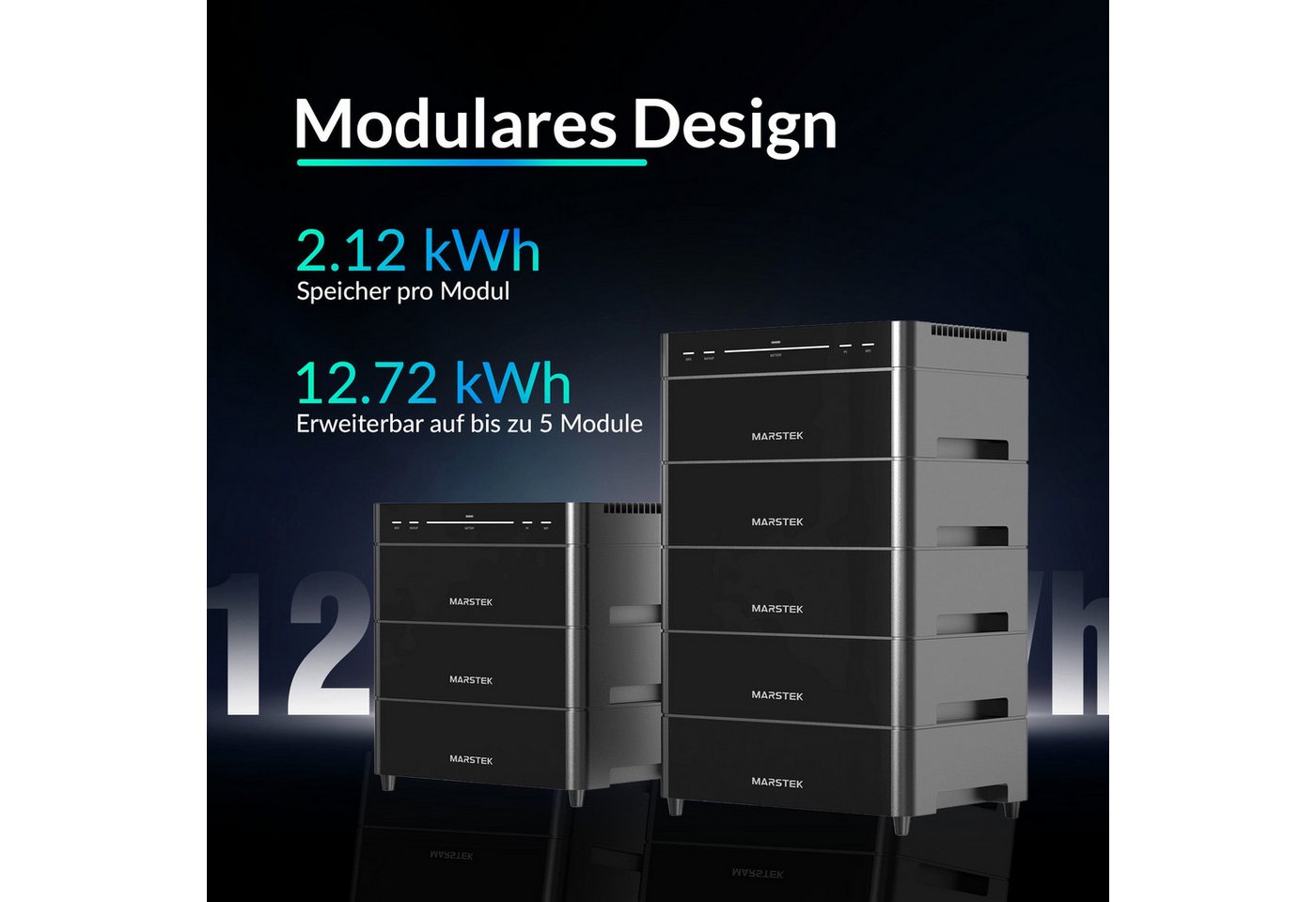 Marstek Venus A 2.12 kWh Energiespeicher Stromspeicher Marstek Venus A (1 St), Modulares LFP‑System mit 4 MPPT und schneller EPS‑Umschaltung. Bild 4