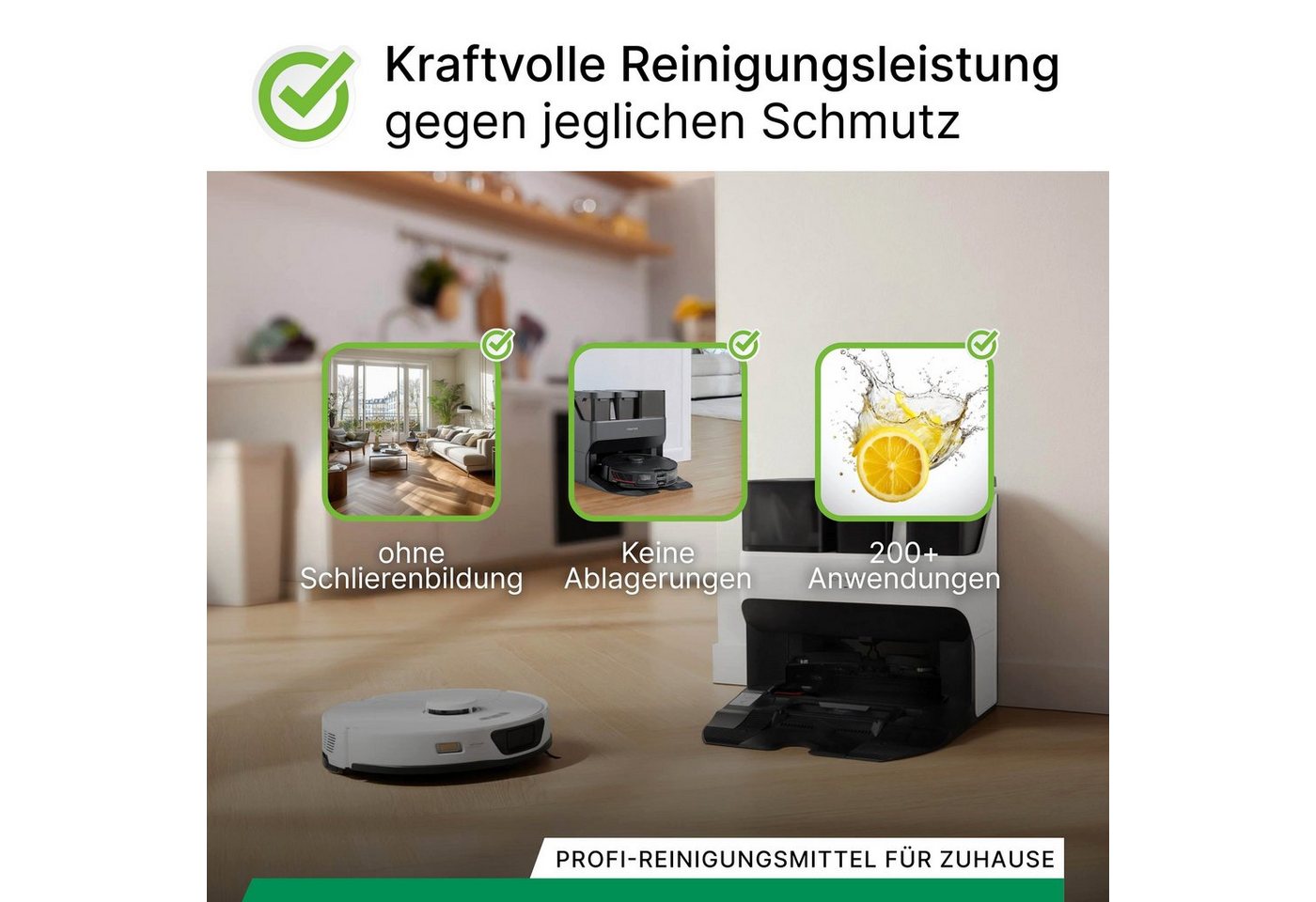 BiOHY Hartbodenreiniger Wischroboter Reinigungsmittel für Reinigungsstationen 2er Pack... Bild 2