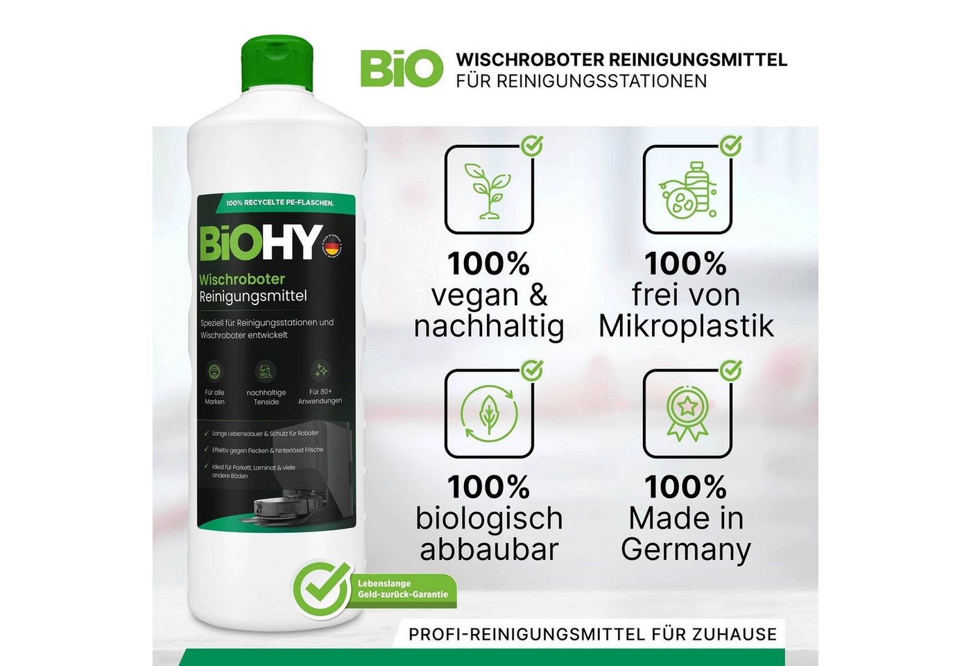 BiOHY Hartbodenreiniger Wischroboter Reinigungsmittel für Reinigungsstationen 2er Pack... Bild 4