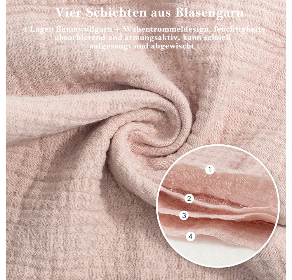 TUWENA Spucktuch 5 Stück Baby Musselin Waschlappen, Handtücher für Neugeborene 23x23cm, (5-tlg), Mehrweg Baby Waschlappen, Zum Füttern Wischen Waschen- Zufällige Farbe