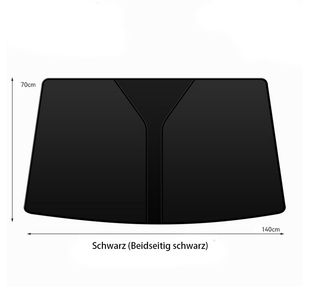 Coonoor Autosonnenschutz Frontscheibenabdeckung Kfz-Universal-Windschutzscheibenvisier 140×70cm, für Selbsthaftend UV Hitzeschutz Plane Bild 4