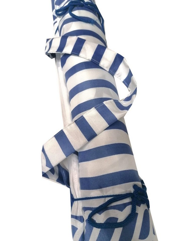 Aves-24 Windschutz WINDSCHUTZ 8m für Strand Garten Meer SICHTSCHUTZ Camping Blickschutz, 12. Anker - Blau