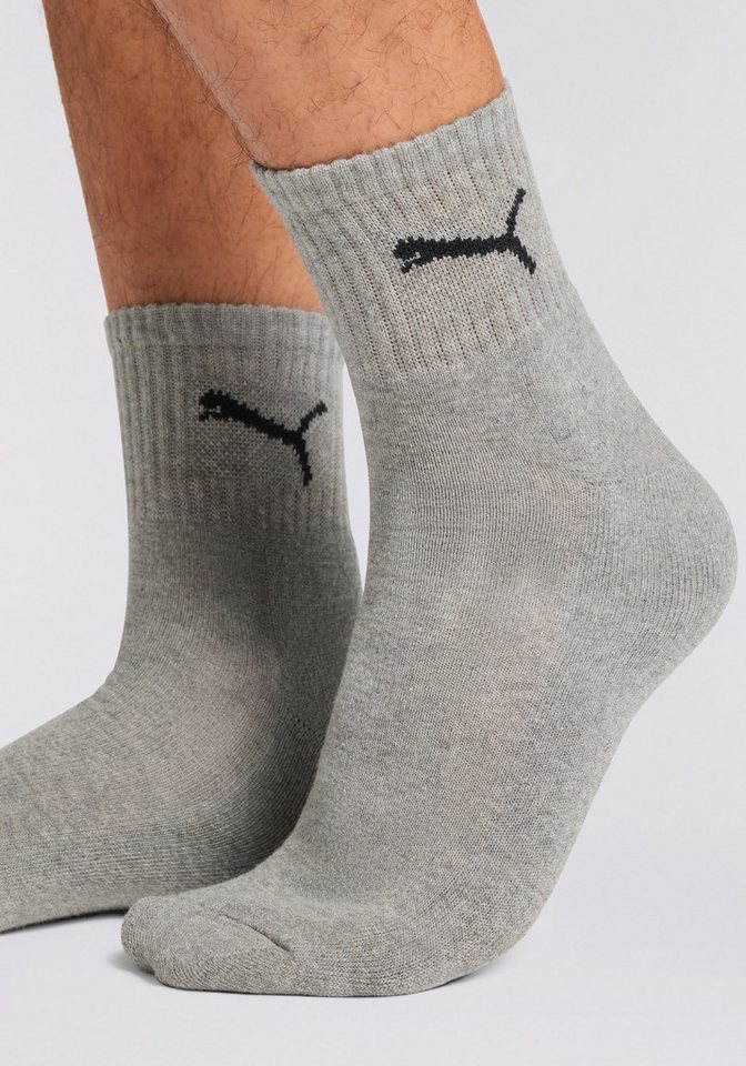 PUMA Sportsocken short crew (3-Paar) im 3er-Pack, mit gepolsterter Frottee-Sohle, atmungsaktiv, elastisch Bild 5