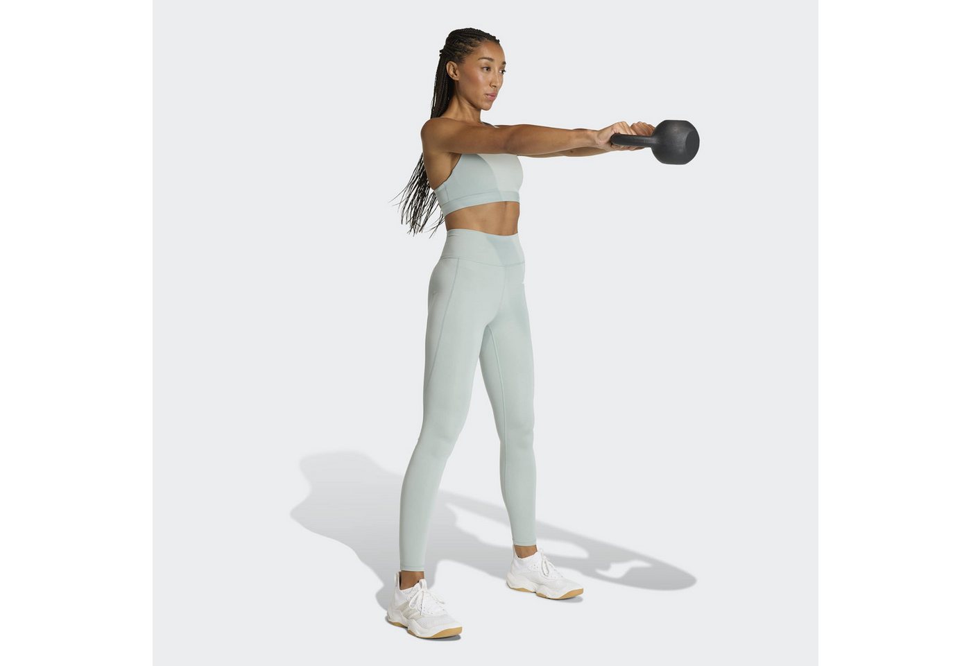 adidas Performance Trainingstights OPTIMÉ ESSENTIALS STASH POCKET LEGGINGS, KOMPLETTE LÄNGE für Fitness, mit Climacool® Technologie, ohne Verschluss