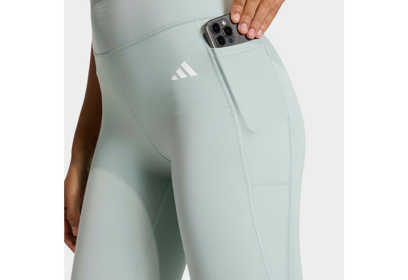 adidas Performance Trainingstights OPTIMÉ ESSENTIALS STASH POCKET LEGGINGS, KOMPLETTE LÄNGE für Fitness, mit Climacool® Technologie, ohne Verschluss Bild 5