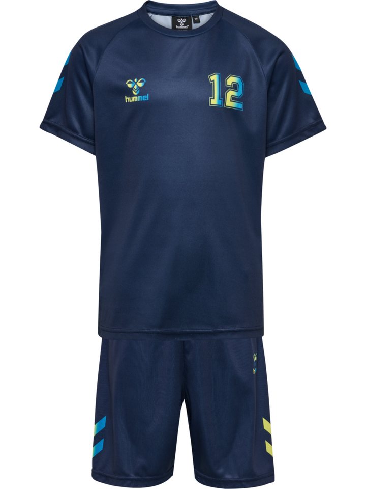 hummel Sportanzug hmlSHIMMER SET (Set, 0-tlg), Set aus Shorts und T-Shirt, mit schimmernden Details, bequeme Passform Bild 2