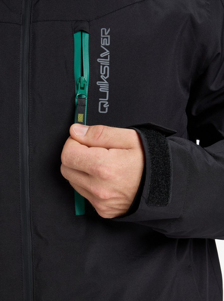 Quiksilver Skijacke TITANO JK mit Reißverschluss, aus Polyester, gerader Abschluss, normale Länge