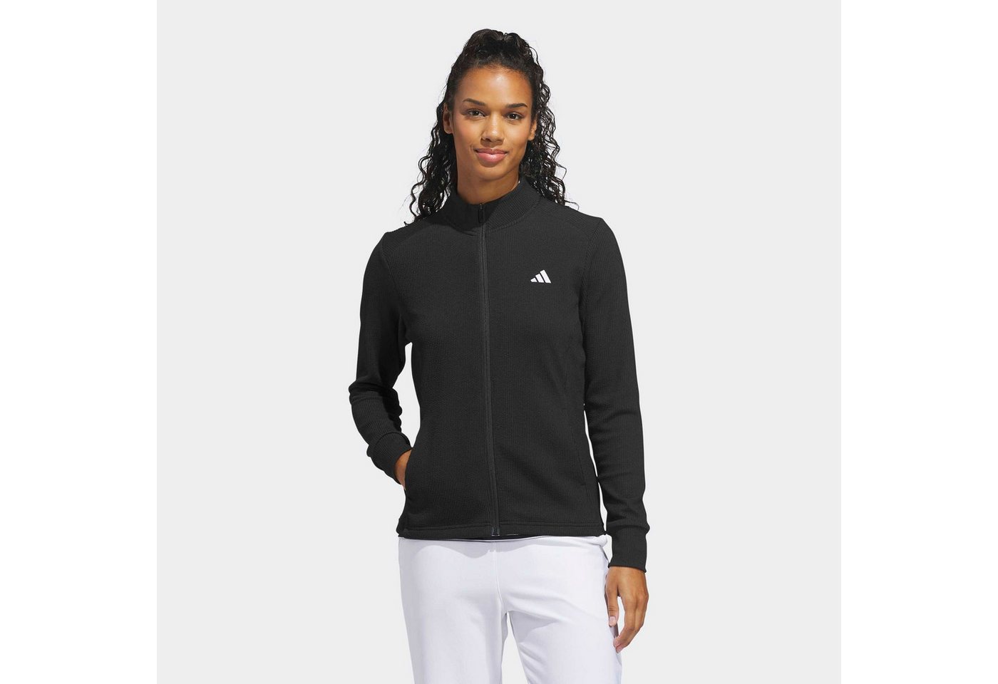 adidas Performance Trainingsjacke PERFORMANCE TEXTURE FULL ZIP T mit Reißverschluss, aus Polyester, normaler Schnitt, gerader Abschluss Bild 2
