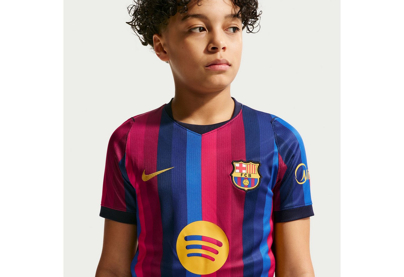 Nike Fußballtrikot FCB Y NK DF JSY SS STAD HM mit Rundhalsausschnitt, Kurzarm, aus Polyester