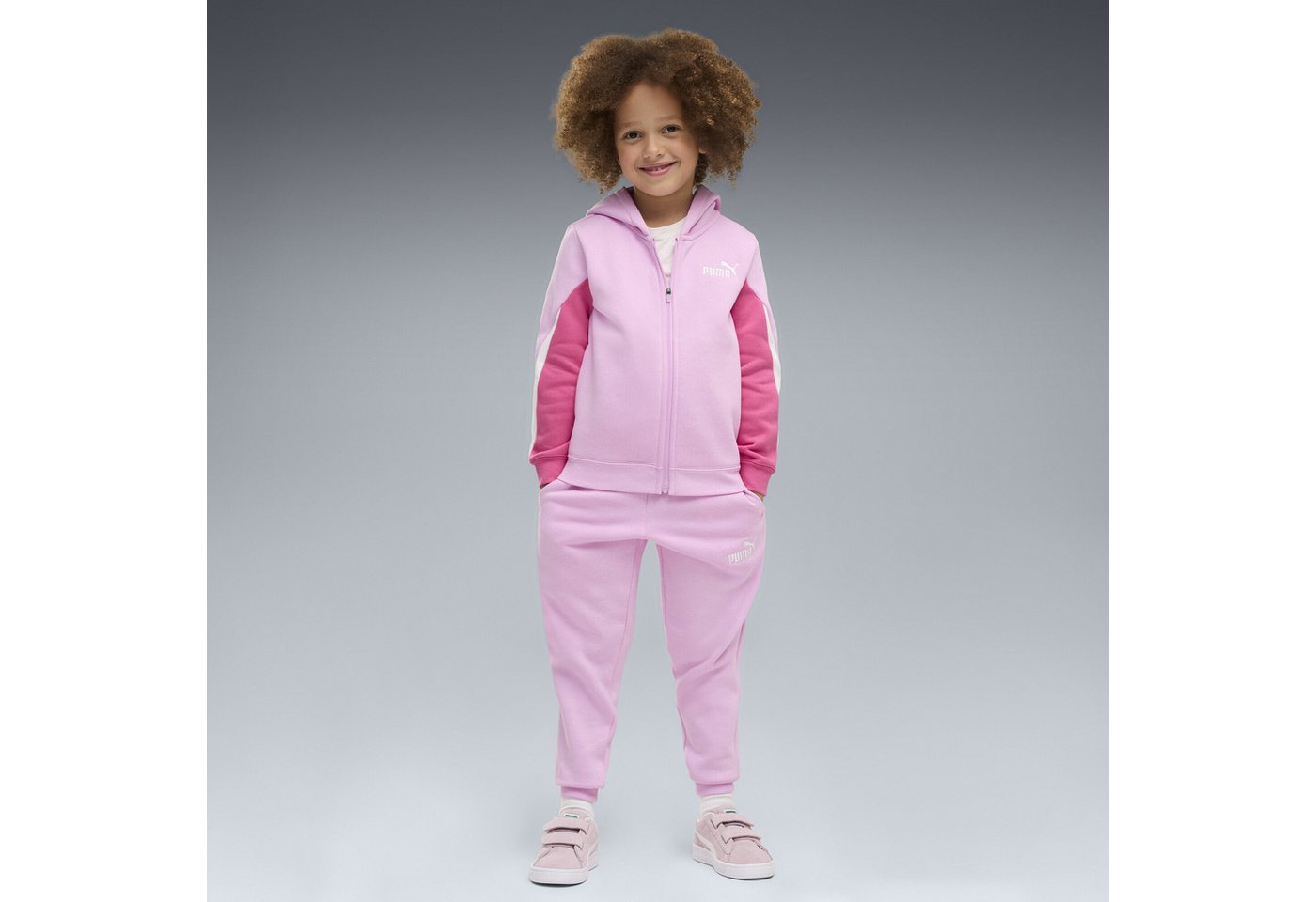 PUMA Jogginganzug Essentials Colourblocked Trainingsanzug mit Kapuze Kinder Bild 3