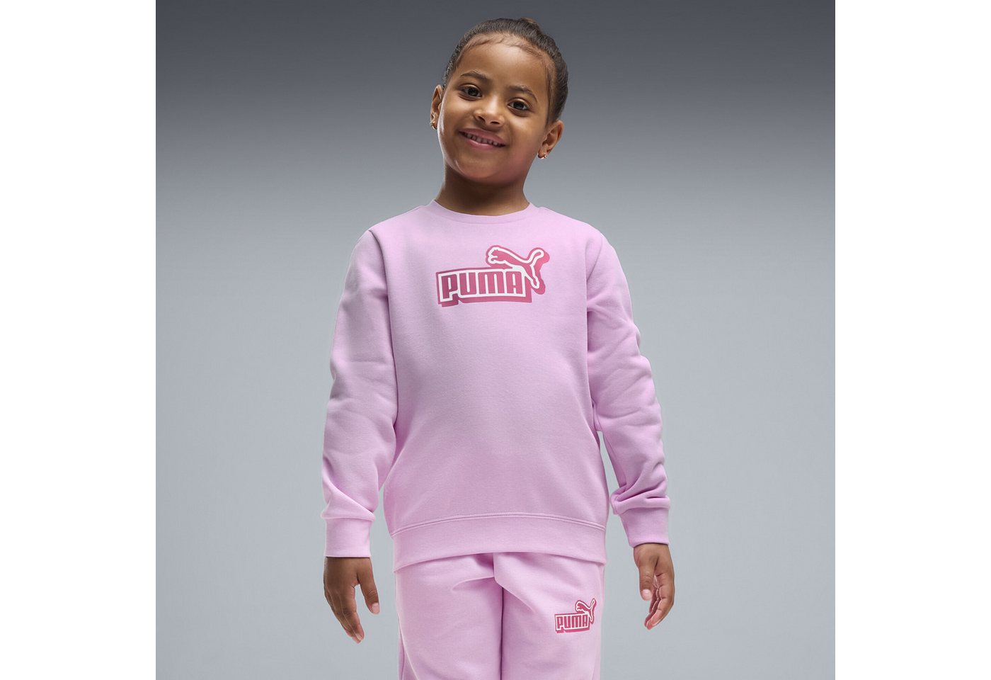 PUMA Jogginganzug Essentials Logo Lab Crew Trainingsanzug Kinder Bild 5