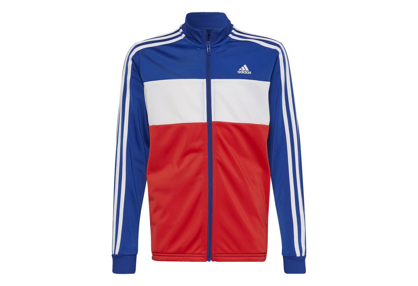 adidas Performance Trainingsanzug Essentials Tricot (100% Polyester) royalblau/rot/weiss Jungen Bild 4