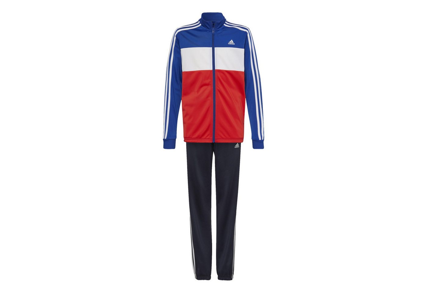 adidas Performance Trainingsanzug Essentials Tricot (100% Polyester) royalblau/rot/weiss Jungen Bild 5