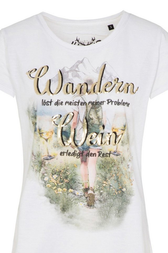 Hangowear Outdoorbluse Trachtenshirt Damen - BAILEY - weiß Bild 2