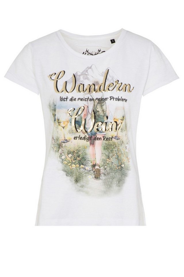 Hangowear Outdoorbluse Trachtenshirt Damen - BAILEY - weiß Bild 3