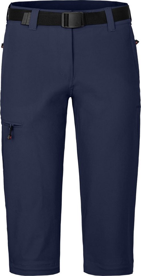 Bergson Zip-off-Hose YORK Zipp-Off Damen Wanderhose, vielseitig, pflegeleicht, Kurzgrößen, peacoat blau
