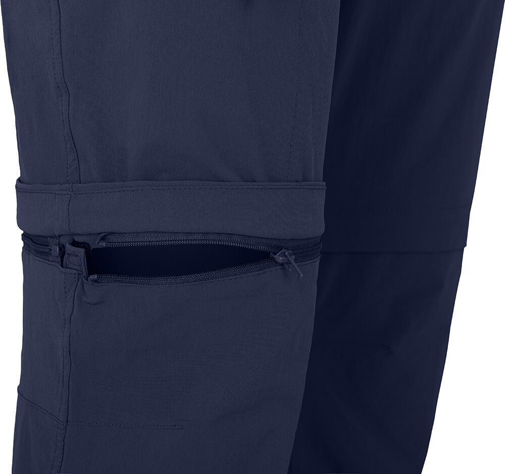 Bergson Zip-off-Hose YORK Zipp-Off Damen Wanderhose, vielseitig, pflegeleicht, Kurzgrößen, peacoat blau Bild 3