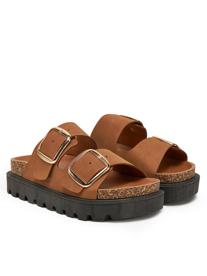 DeeZee Deezee Damen-Flip-Flops braune W24Q11802 Badepantolette