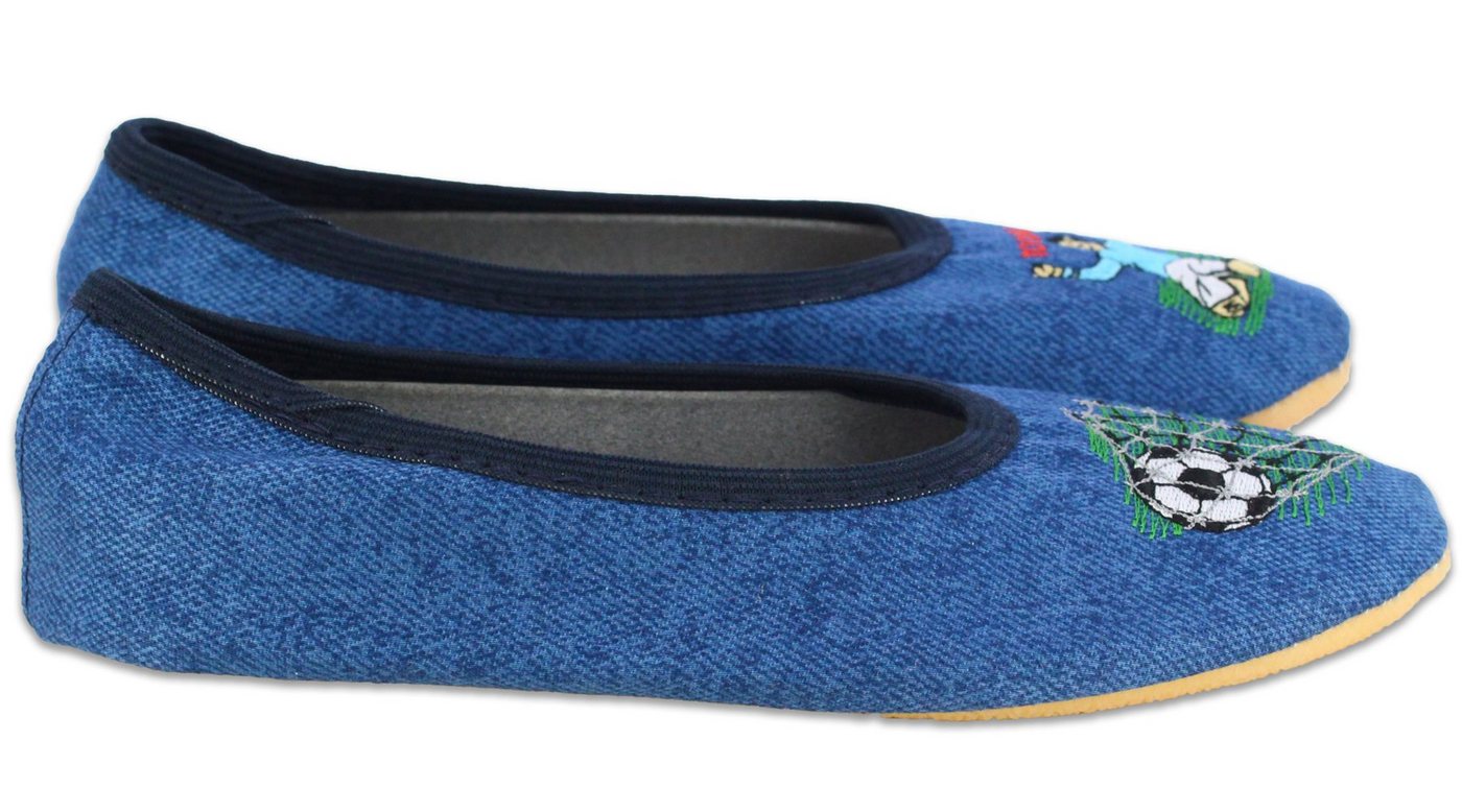 Beck Schläppchen Tor Gymnastikschuh (für schmale Füße, für Sport, Kita, Schule und Zuhause) mit rutschfester Gummi-Laufsohle