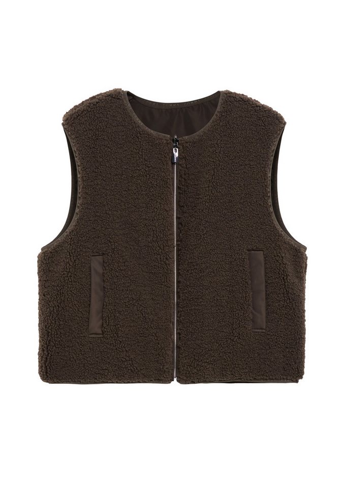 comma Outdoorjacke Outdoor-Weste Wende-Weste aus Nylon mit Teddy Bild 3