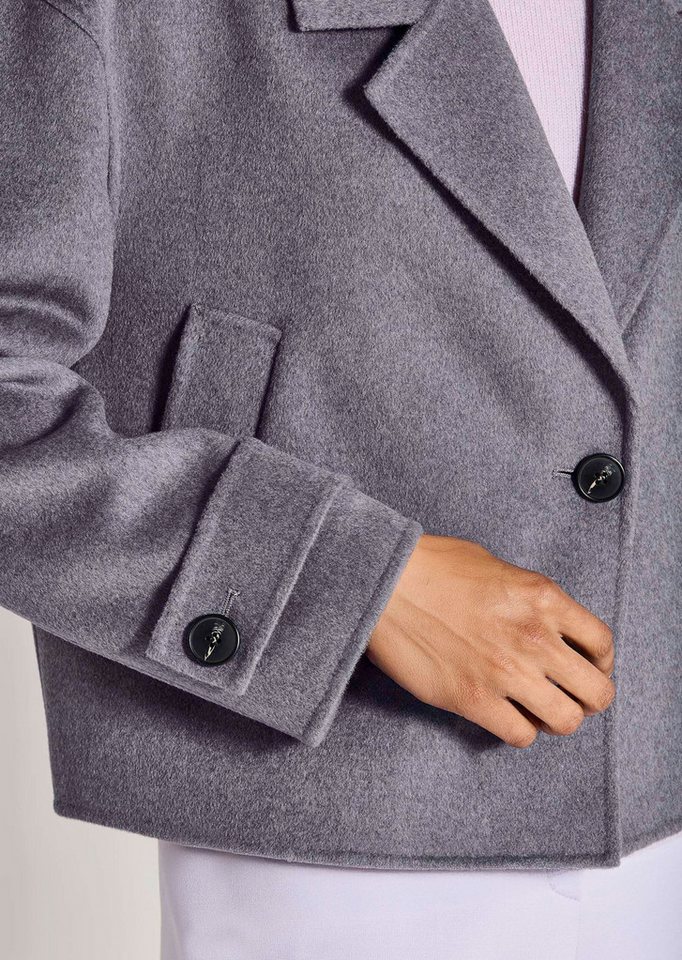 MADELEINE Outdoorjacke Jas. Zuiver wol Reverskragen, Ein-Knopf, Langarm Bild 3