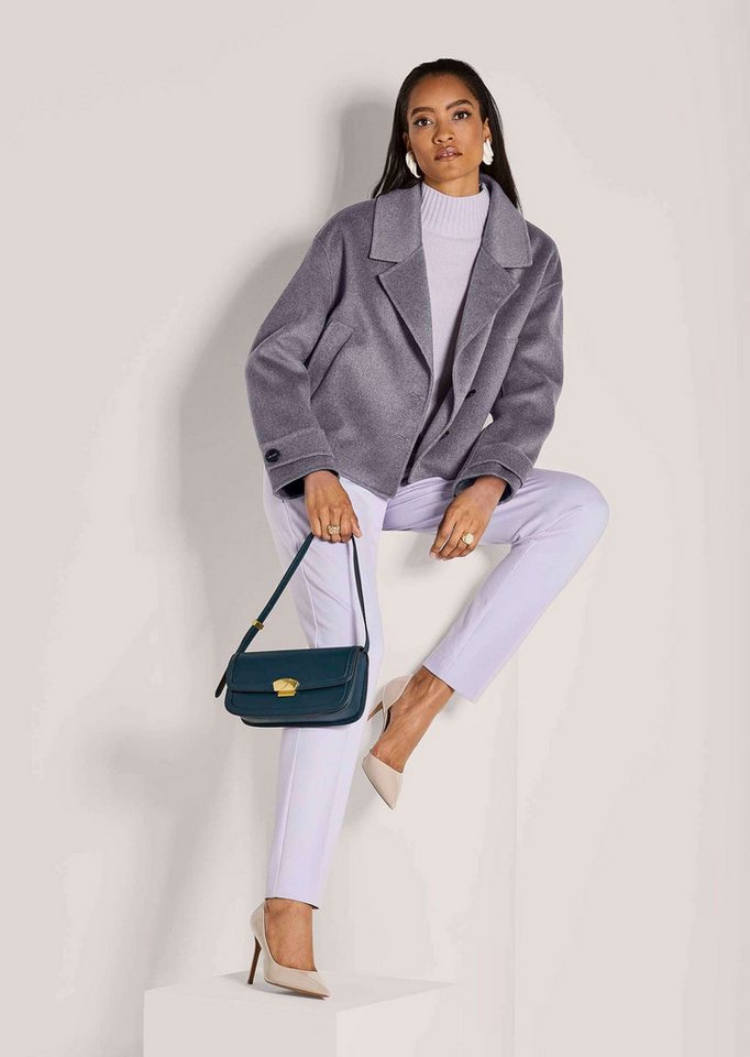 MADELEINE Outdoorjacke Jas. Zuiver wol Reverskragen, Ein-Knopf, Langarm Bild 5