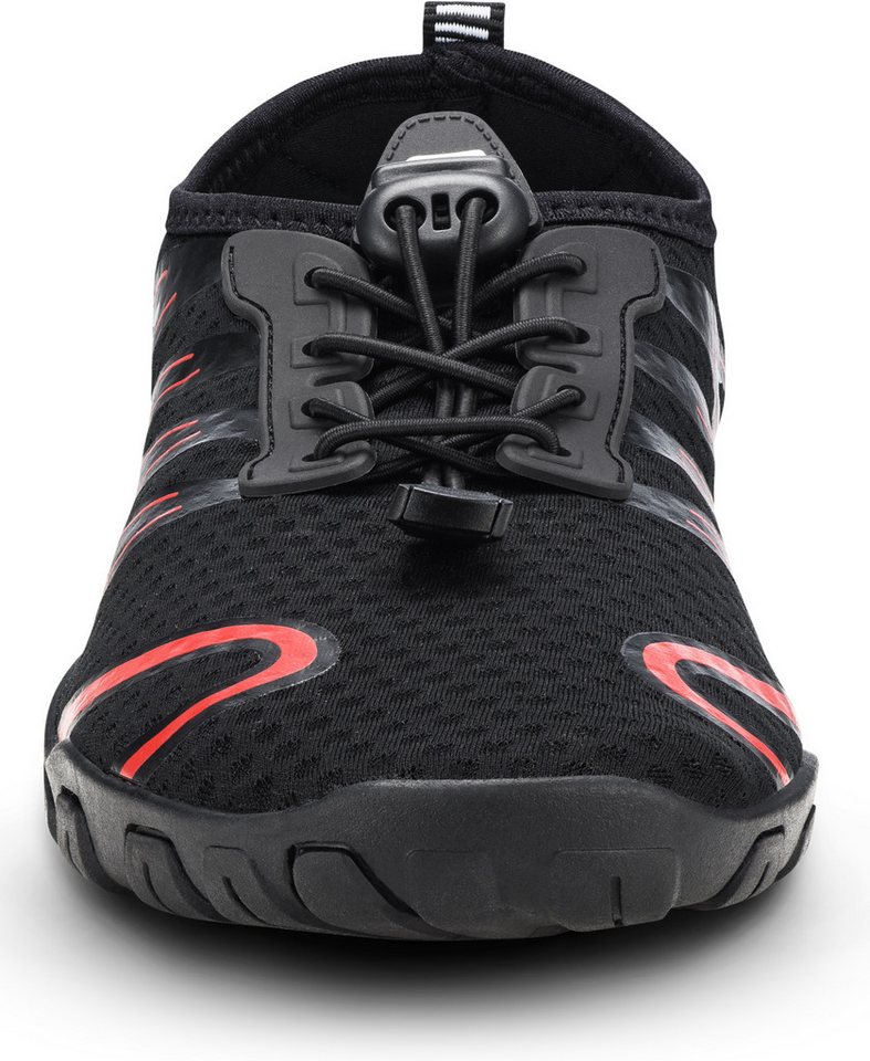 Aqua Speed Gekko Aqua Sneaker Gr. 46 – Schwarz/Rot + Handtuch inklusive Wasserschuh (Aqua Sneaker mit starker Profilsohle – rutschfest & sportlich) Federleicht & elastisch – bequem auch bei Barfußnutzung Bild 3