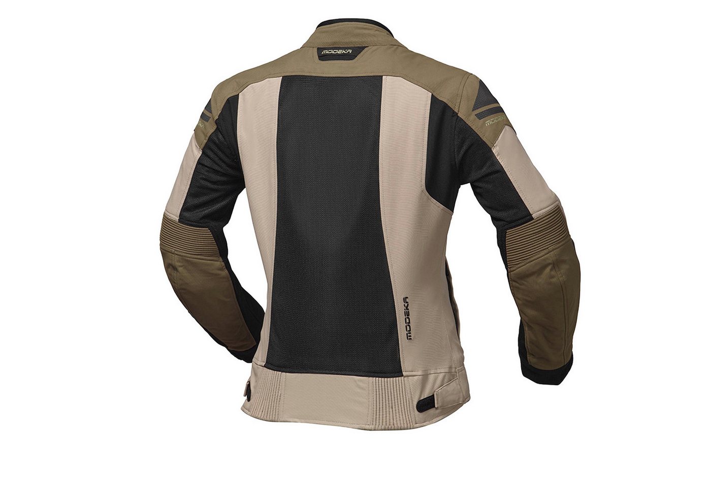 Modeka Motorradjacke Modeka Khao Air II Lady Textiljacke Schwarz / Sand / Khaki 44 motorradjacke für damen