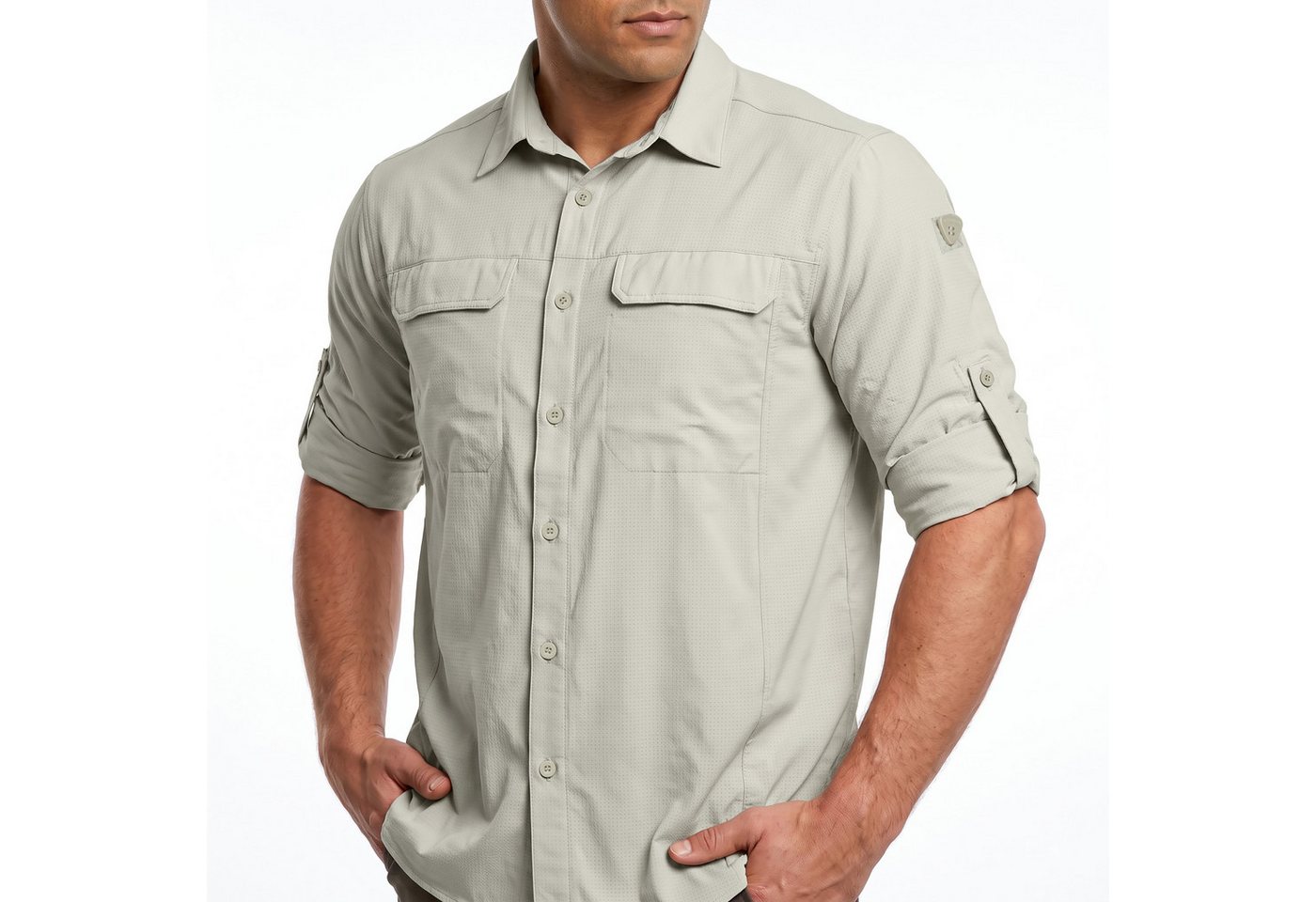 Höhenhorn Funktionshemd Matreier Herren Hemd Langarm Funktionshemd Atmungsaktiv für Männer Button-Down-Hemd, Outdoor, Angelhemd Bild 4