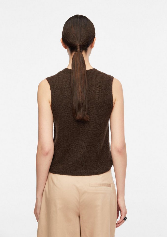 comma Funktionsweste Strickjacke Leichte Strickweste aus Alpakamix Bild 2